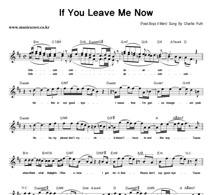 Charlie Puth If You Leave Me Now Ǻ