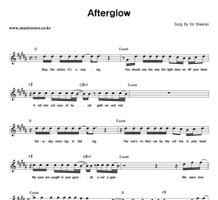 Ed Sheeran Afterglow Ǻ