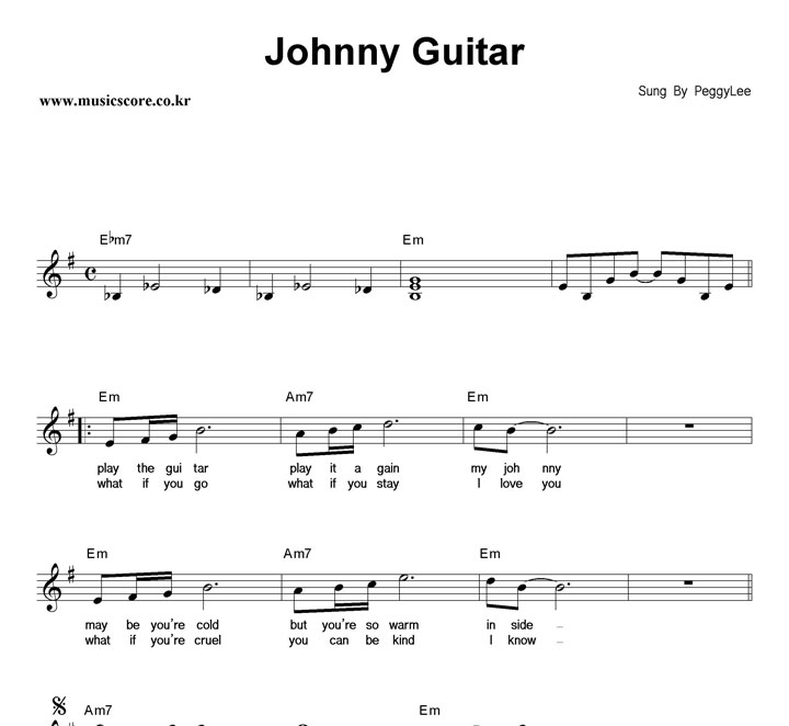 Peggy Lee Johnny Guitar Ǻ