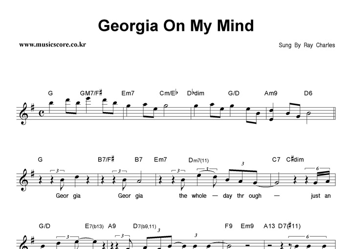 Ray Charles Georgia On My Mind Ǻ
