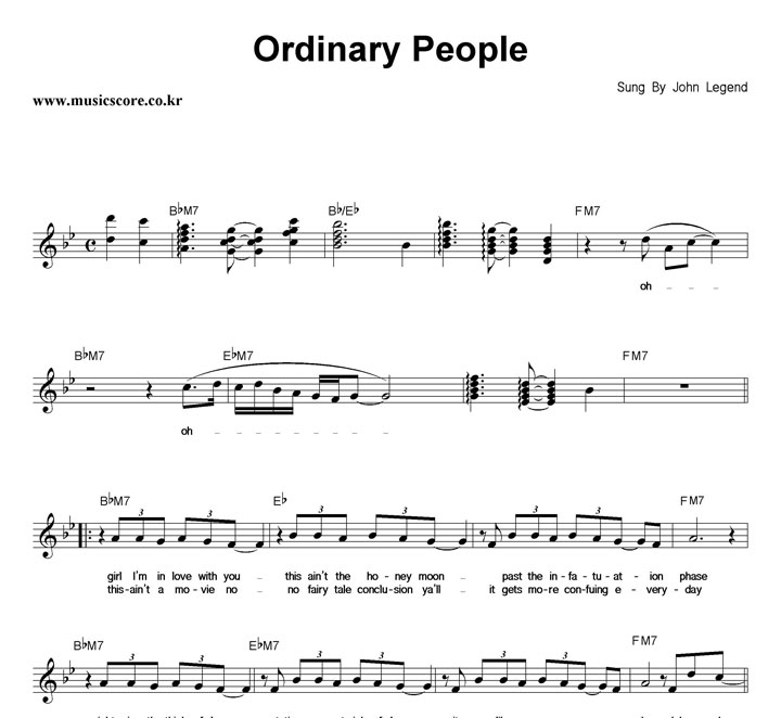 John Legend Ordinary People Ǻ