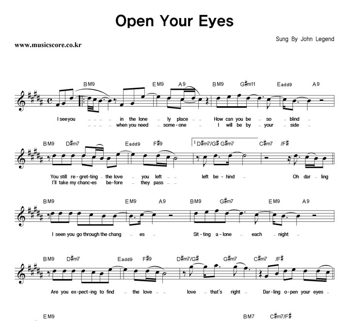John Legend Open Your Eyes Ǻ
