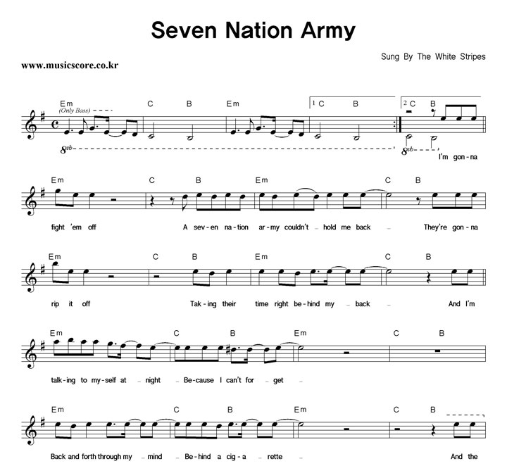 The White Stripes Seven Nation Army Ǻ