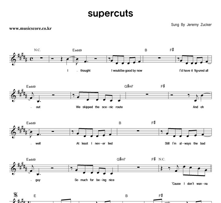 Jeremy Zucker supercuts Ǻ