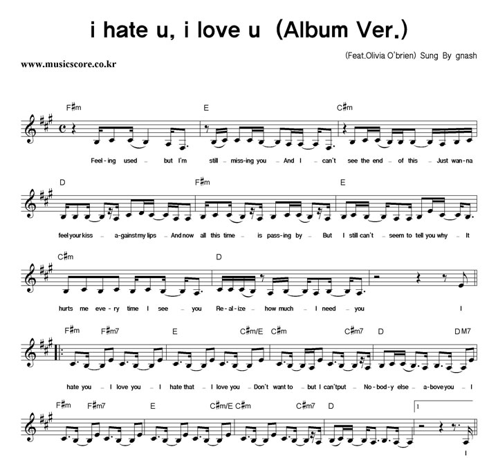 gnash i hate u, i love u (Album Ver.) Ǻ