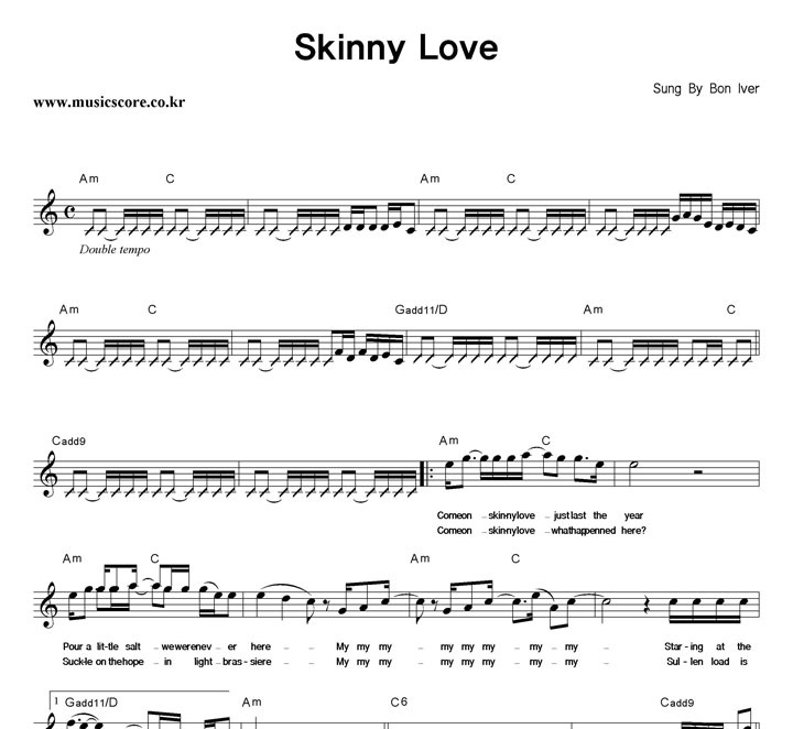 Bon Iver Skinny Love Ǻ