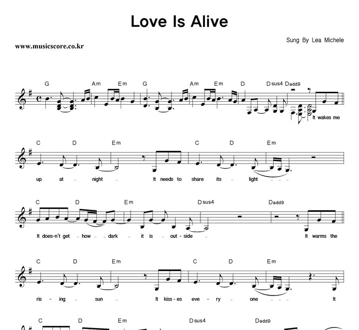 Lea Michele Love Is Alive Ǻ