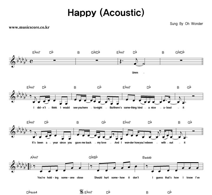 Oh Wonder Happy (Acoustic) Ǻ