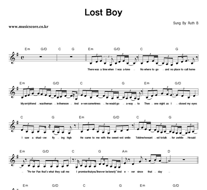 Ruth B Lost Boy Ǻ