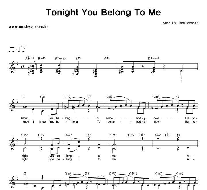 Jane Monheit Tonight You Belong To Me Ǻ