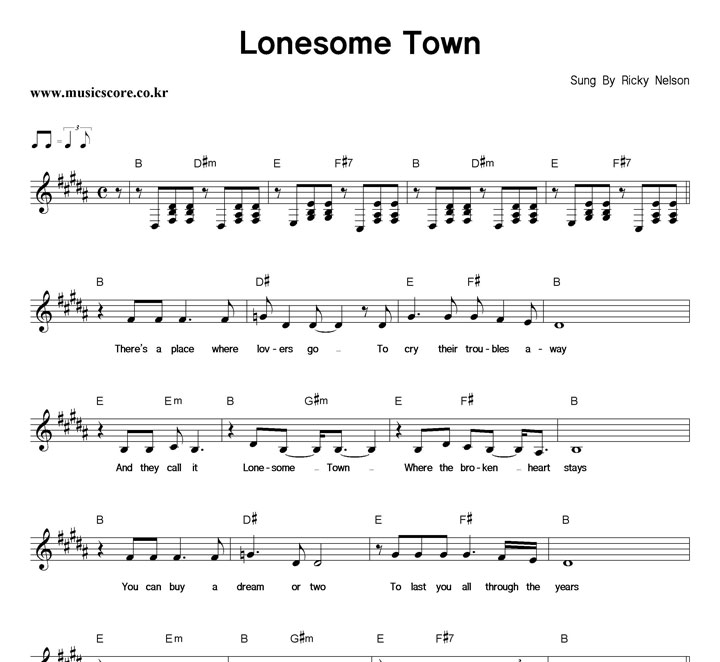 Ricky Nelson Lonesome Town Ǻ