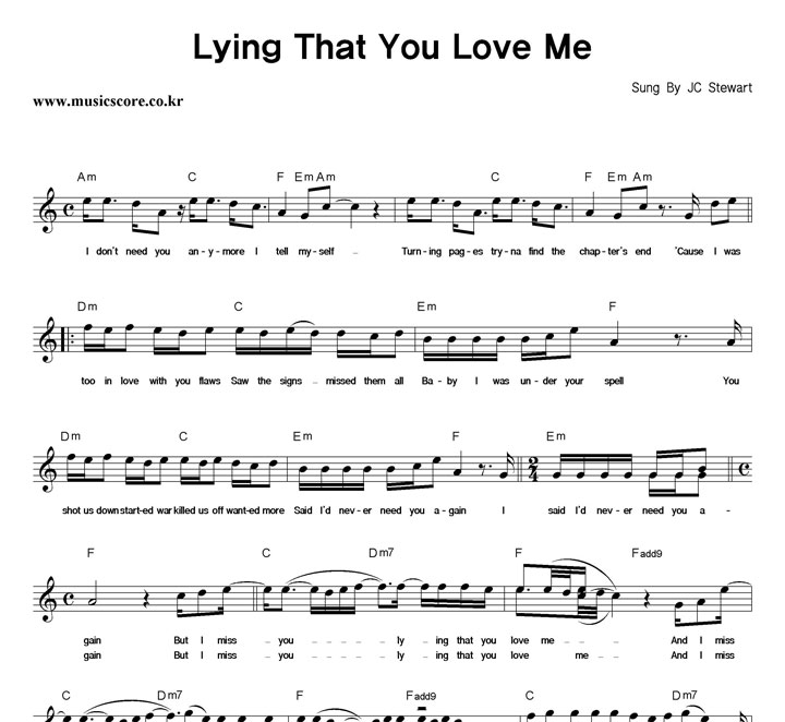 JC Stewart Lying That You Love Me Ǻ