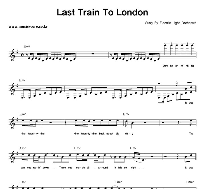 E.L.O. Last Train To London Ǻ