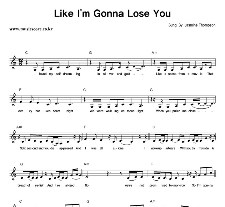 Jasmine Thompson Like I'm Gonna Lose You Ǻ