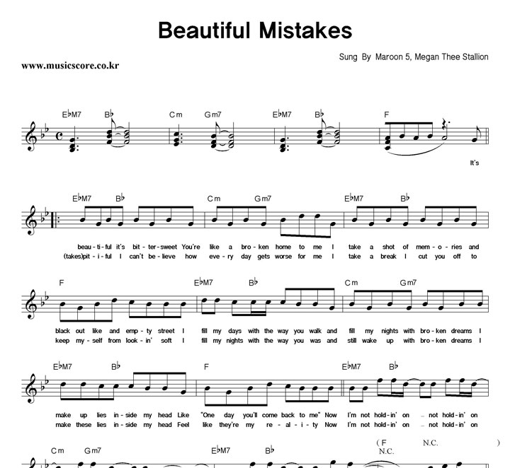 Maroon5, Megan Thee Stallion Beautiful Mistakes Ǻ