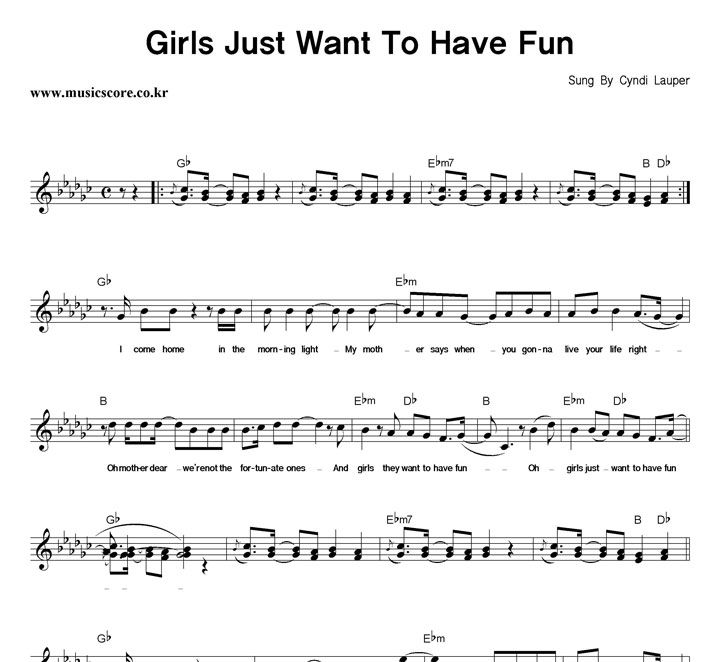 Cyndi Lauper Girls Just Want To Have Fun Ǻ