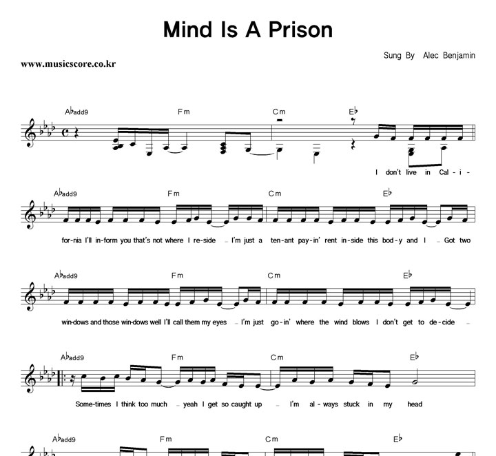 Alec Benjamin Mind Is A Prison Ǻ