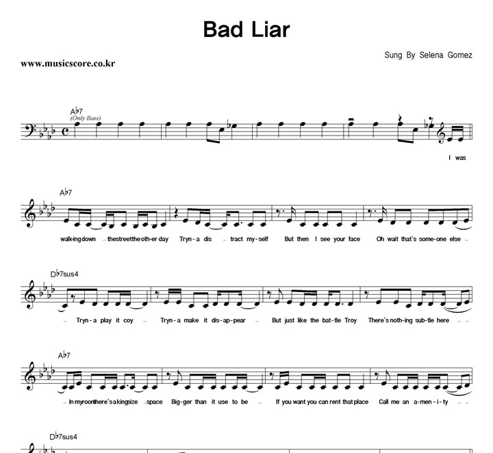 Selena Gomez Bad Liar Ǻ