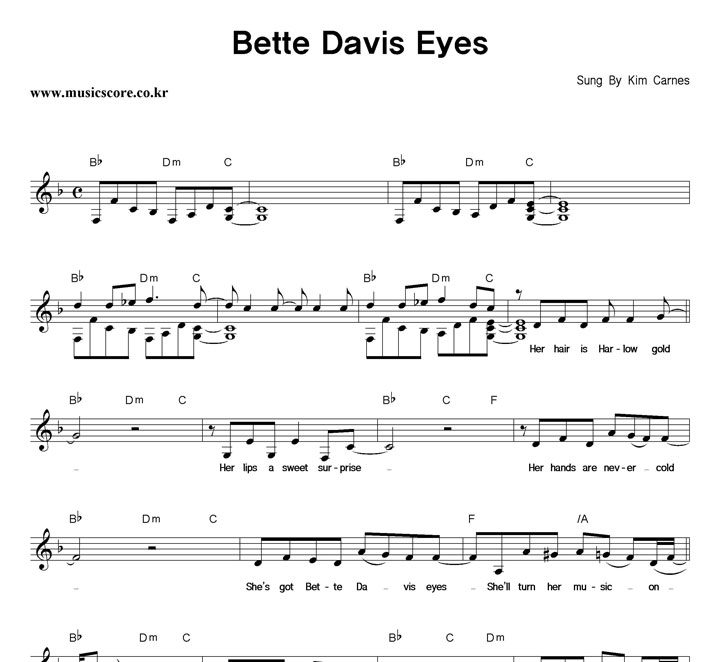 Kim Carnes Bette Davis Eyes Ǻ