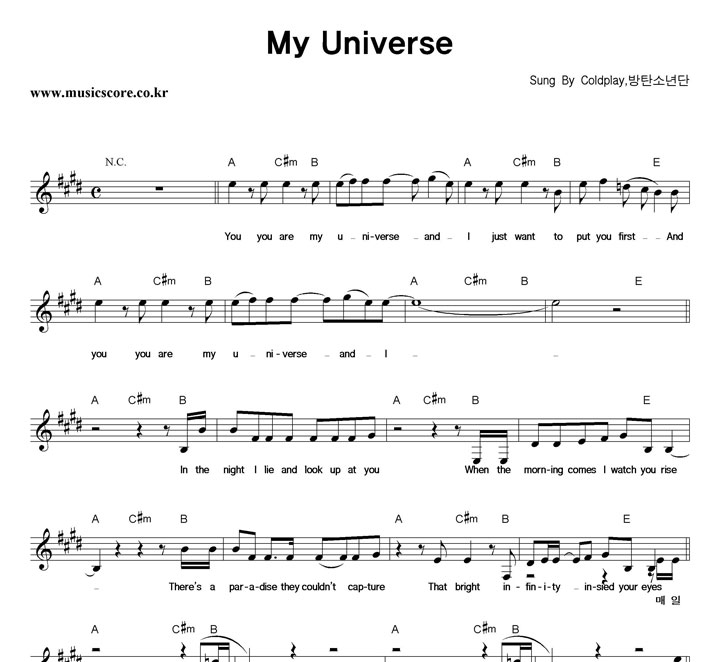 Coldplay,źҳ My Universe Ǻ