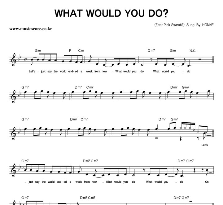 HONNE WHAT WOULD YOU DO? Ǻ