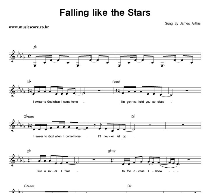 James Arthur Falling Like The Stars Ǻ