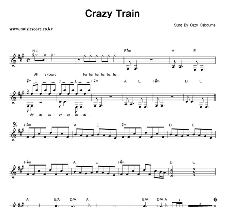 Ozzy Osbourne Crazy Train Ǻ