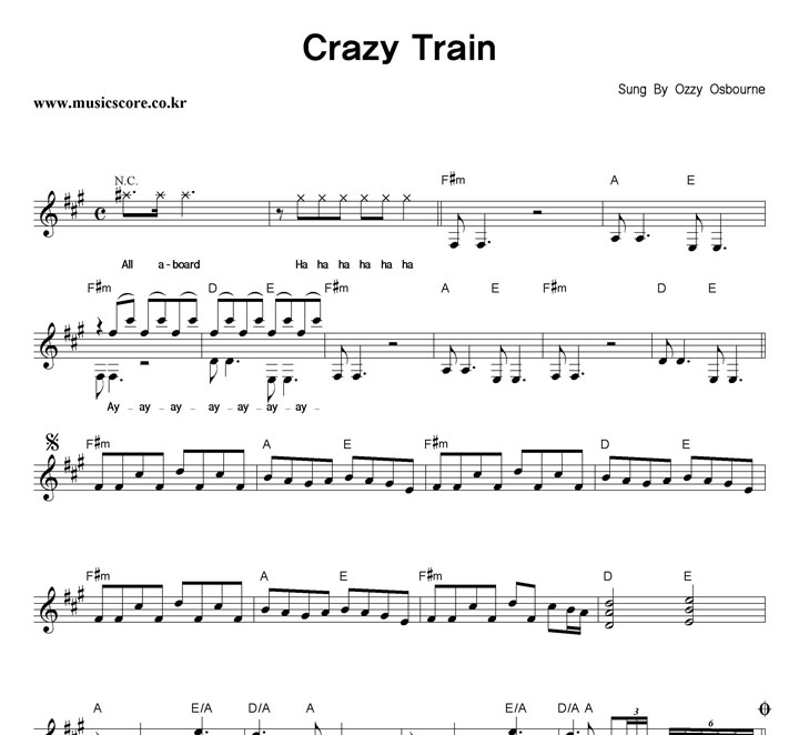 Ozzy Osbourne Crazy Train Ǻ