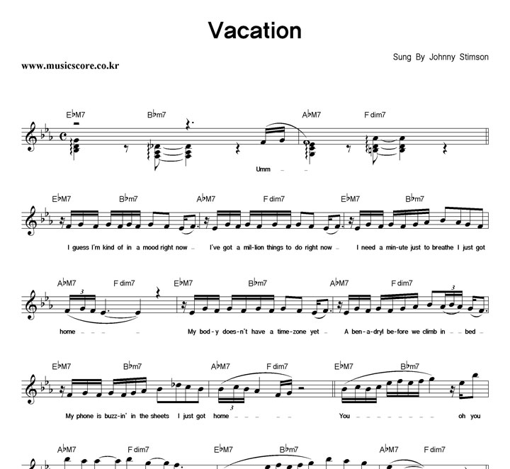 Johnny Stimson Vacation Ǻ