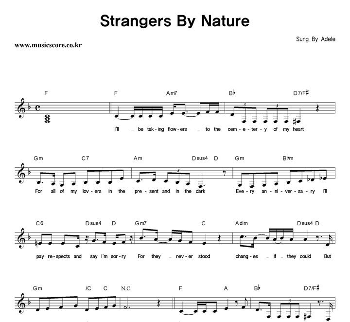 Adele Strangers By Nature Ǻ
