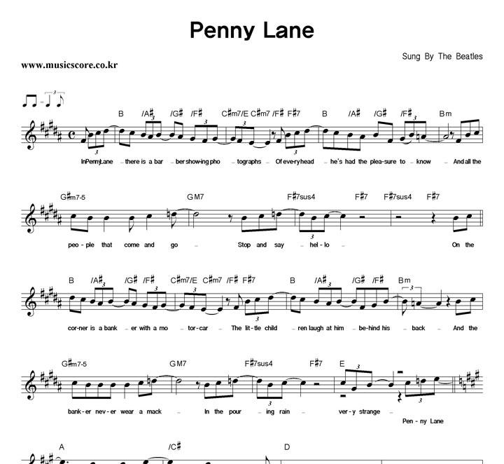 The Beatles Penny Lane Ǻ