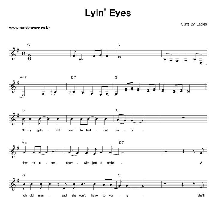 Eagles Lyin' Eyes Ǻ