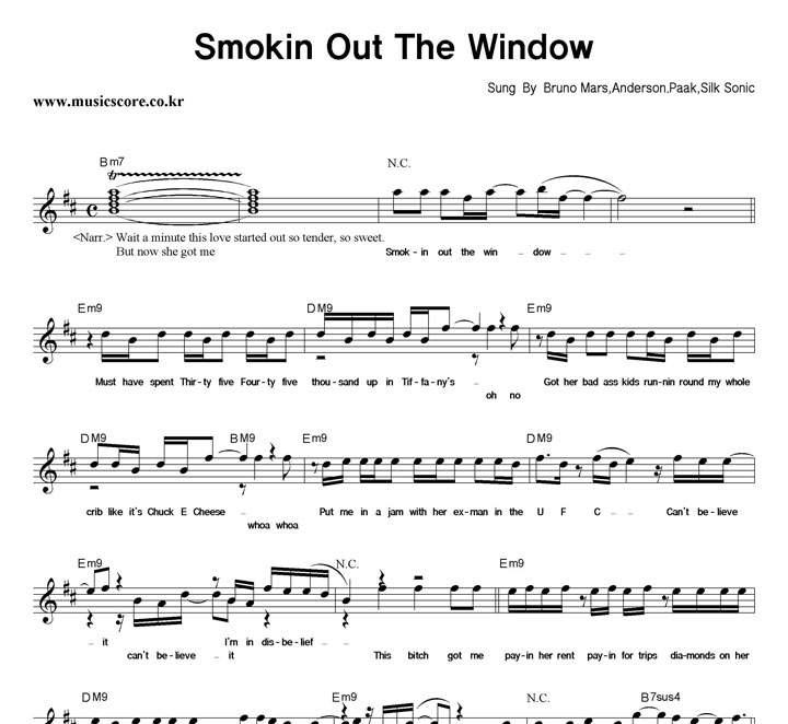 Bruno Mars, Anderson.Paak, Silk Sonic Smokin Out The Window Ǻ
