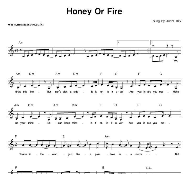 Andra Day Honey Or Fire Ǻ