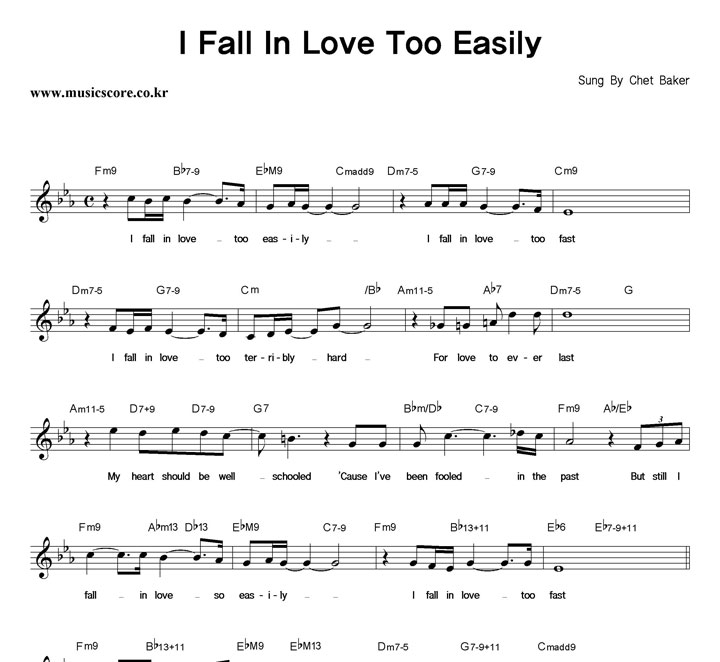 Chet Baker I Fall In Love Too Easily Ǻ
