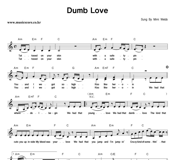 Mimi Webb Dumb Love Ǻ