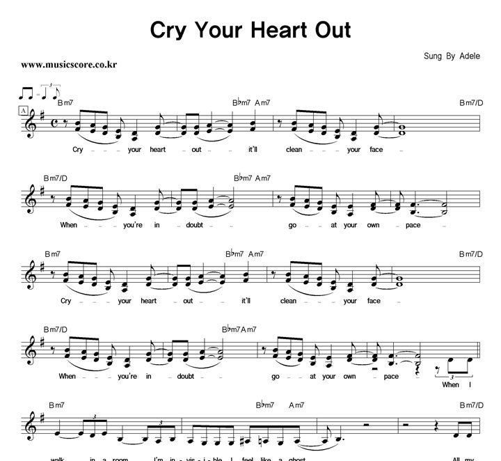Adele Cry Your Heart Out Ǻ