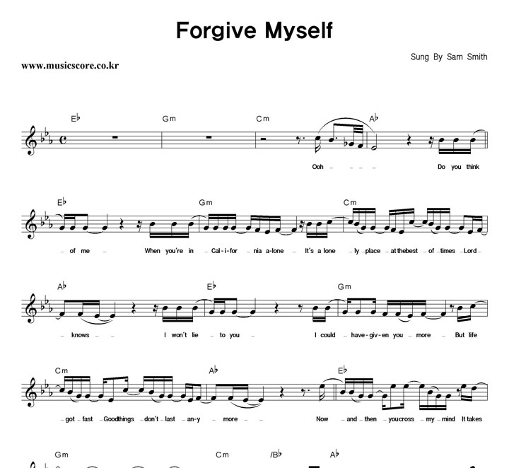 Sam Smith Forgive Myself Ǻ