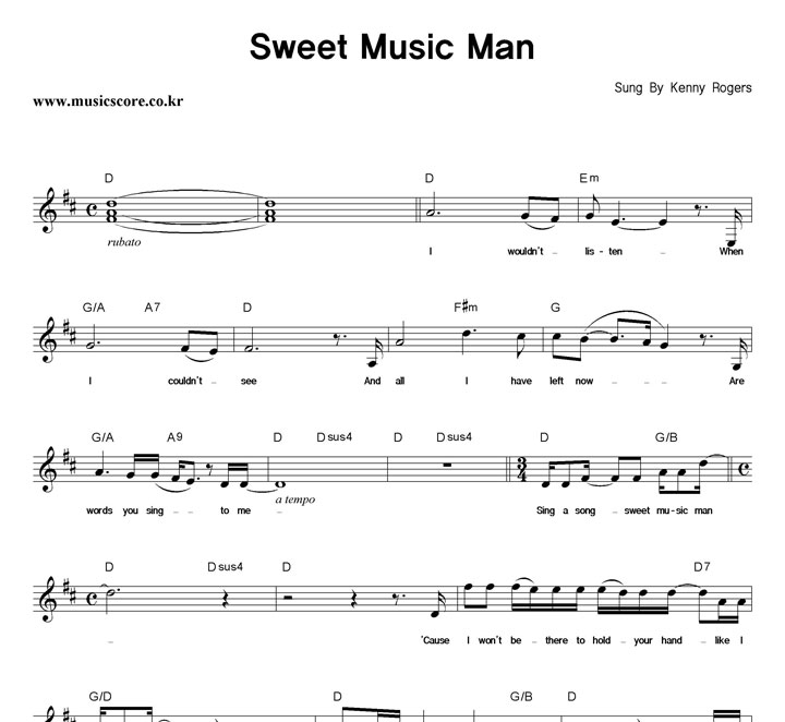 Kenny Rogers Sweet Music Man Ǻ