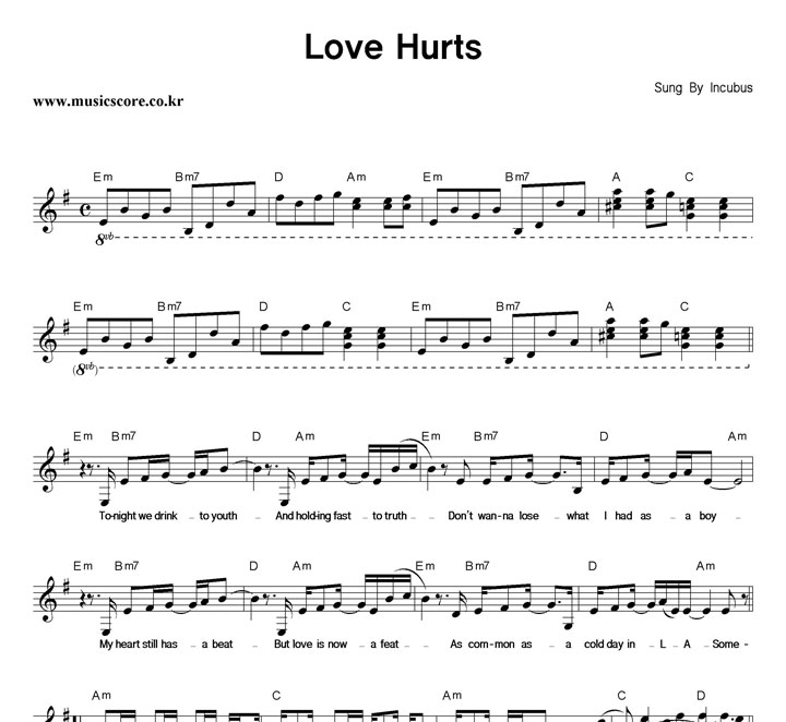 Incubus Love Hurts Ǻ