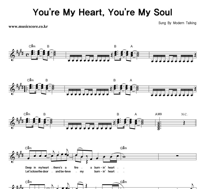 Modern Talking You're My Heart, You're My Soul Ǻ