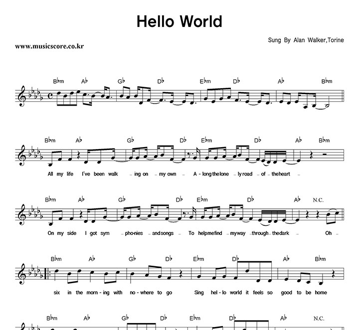Alan Walker, Torine Hello World Ǻ