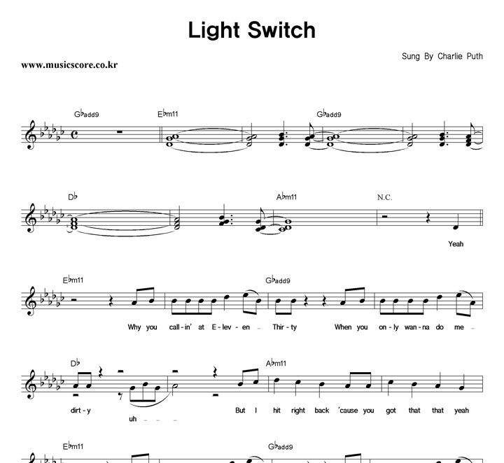 Charlie Puth Light Switch Ǻ