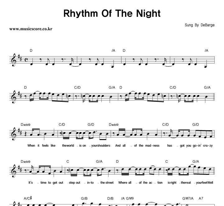 DeBarge Rhythm Of The Night Ǻ