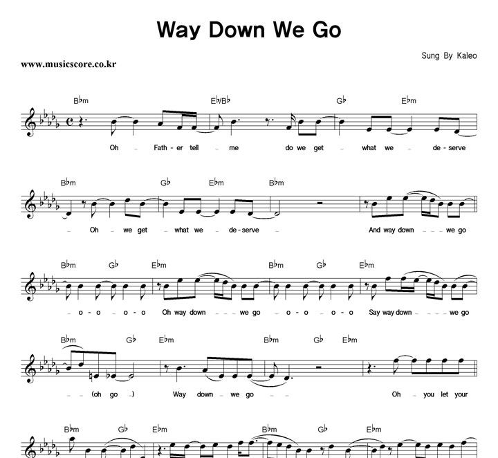 Kaleo Way Down We Go Ǻ