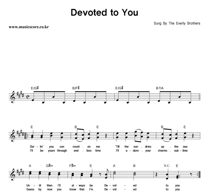 The Everly Brothers Devoted To You Ǻ