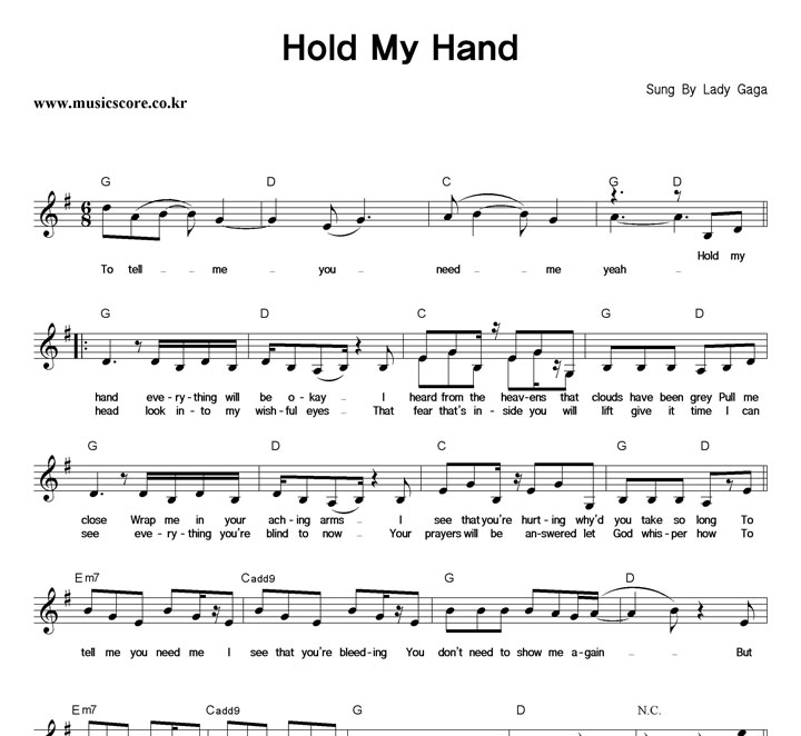 Lady Ga Ga Hold My Hand Ǻ