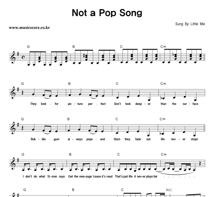Little Mix Not A Pop Song Ǻ