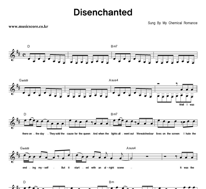 My Chemical Romance Disenchanted Ǻ