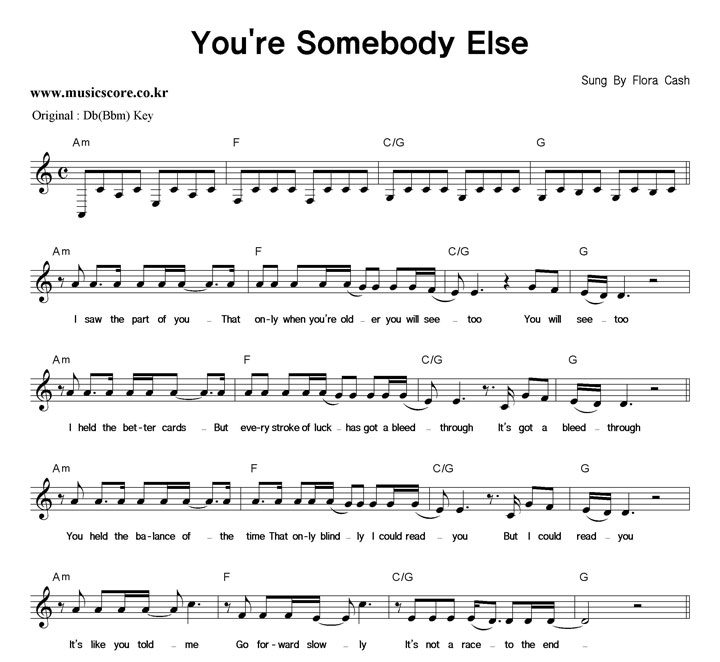 Flora Cash You're Somebody Else  CŰ Ǻ